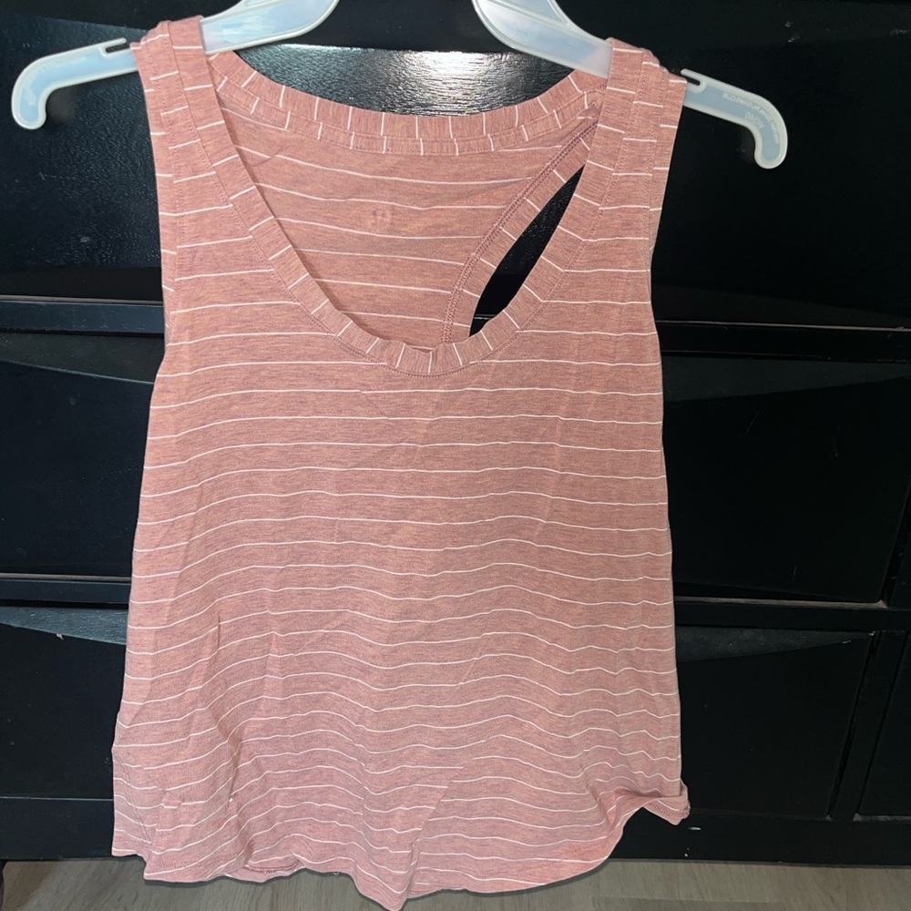 Striped Pink Sleeveless Top